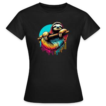 Paresse - T-shirt Femme - noir - Devant - AI Model Female 172 dark (172cm)