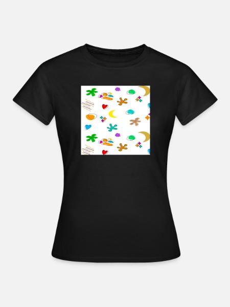 Muster1 - Frauen T-Shirt - Schwarz