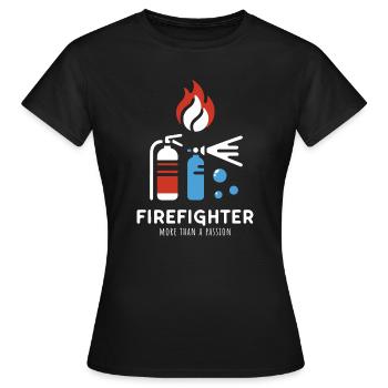 Firefighter Association More Than a Passion - Women's T-Shirt - black - Front - AI Model Female 172 dark (172cm)