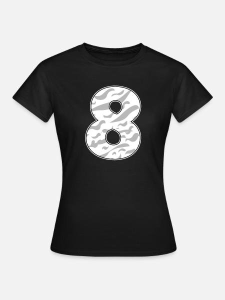 8 - Frauen T-Shirt - Schwarz