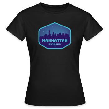 Manhattan NYC - T-shirt Femme - noir - Devant - AI Model Female 172 dark (172cm)
