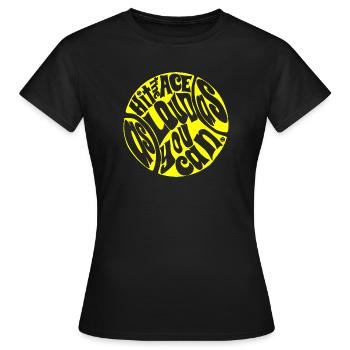 Hit the Ace as loud as you can Tennis ball Design - Frauen T-Shirt - Schwarz - Vorne - AI Model Female 172 dark (172cm)