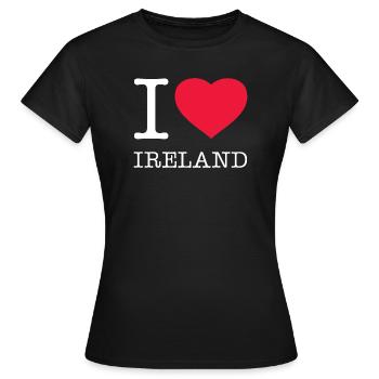 J’AIME L’IRLANDE - T-shirt Femme - noir - Devant - AI Model Female 172 dark (172cm)