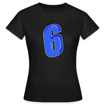 Number 6 Number - Women's T-Shirt - black - Front - AI Model Female 172 dark (172cm)