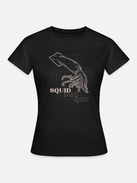 Squid Pro Quo Line Art-Raster - Frauen T-Shirt - Schwarz