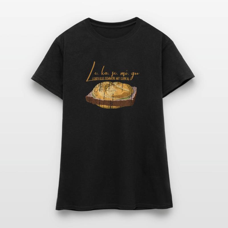 Leberkäs Semmerl avec cornichons – dialecte T-shirt Femme