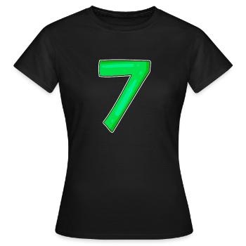 7 Number Number Green - Women's T-Shirt - black - Front - AI Model Female 172 dark (172cm)