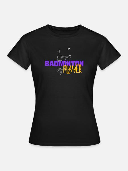 Badmintonspieler - Frauen T-Shirt - Schwarz