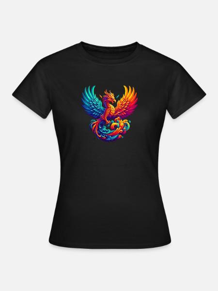 Majestic Phoenixin hyperliekit - Dame-T-shirt - sort