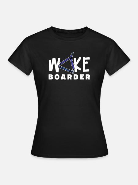 Wellenreiten Kitesurfer Statement Wakeboard - Frauen T-Shirt - Schwarz