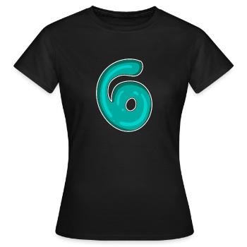Number 6 Number - Women's T-Shirt - black - Front - AI Model Female 172 dark (172cm)