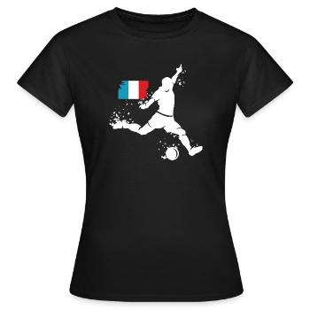 Joueur de football Blast France - T-shirt Femme - noir - Devant - AI Model Female 172 dark (172cm)