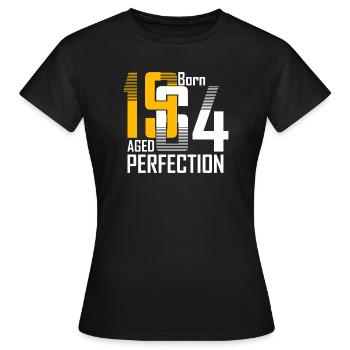 Né en 1954 Âge Perfection - T-shirt Femme - noir - Devant - AI Model Female 172 dark (172cm)