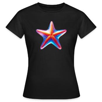 Seestern - Frauen T-Shirt - Schwarz - Vorne - AI Model Female 172 dark (172cm)