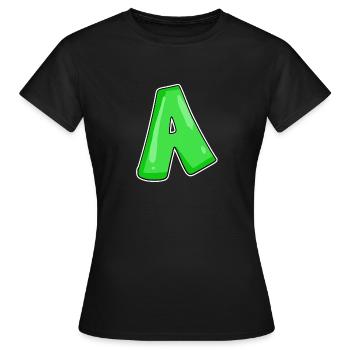 Buchstabe A Anfangsbuchstabe - Frauen T-Shirt - Schwarz - Vorne - AI Model Female 172 dark (172cm)
