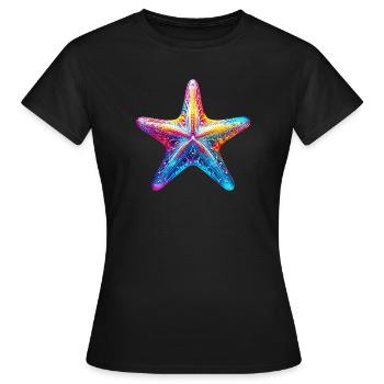 Seestern - Frauen T-Shirt - Schwarz - Vorne - AI Model Female 172 dark (172cm)