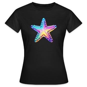 Seestern - Frauen T-Shirt - Schwarz - Vorne - AI Model Female 172 dark (172cm)