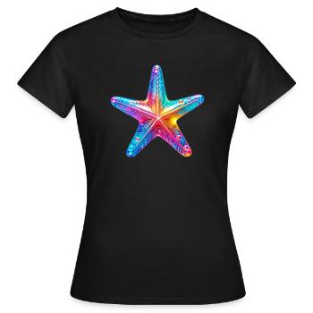 Seestern - Frauen T-Shirt - Schwarz - Vorne - AI Model Female 172 dark (172cm)