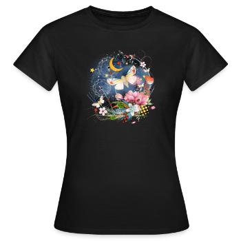 Insectes rares, exotiques et indigènes la nuit - T-shirt Femme - noir - Devant - AI Model Female 172 dark (172cm)