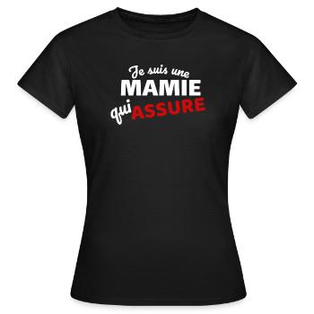 Ich bin eine Oma, die dafür sorgt, dass - Frauen T-Shirt - Schwarz - Vorne - AI Model Female 172 dark (172cm)