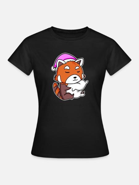 Westlicher Kleiner Panda - Frauen T-Shirt - Schwarz