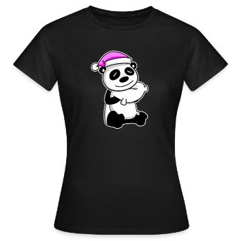 Panda Tired Sleeping Sleeping Girl - Women's T-Shirt - black - Front - AI Model Female 172 dark (172cm)