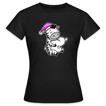 Zebra Tired Sleeping Sleeping Girl - Women's T-Shirt - black - Front - AI Model Female 172 dark (172cm)