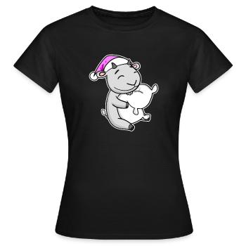 Goat Tired Sleeping Sleeping Girl - Women's T-Shirt - black - Front - AI Model Female 172 dark (172cm)