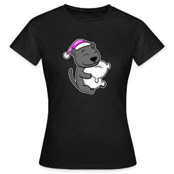 Tired Sleeping In Sleeping Pink - Women's T-Shirt - black - Front - AI Model Female 172 dark (172cm)