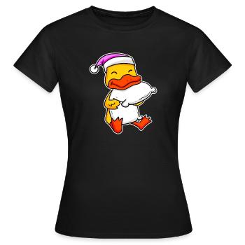 Duck Tired Sleeping Sleeping Girl - Women's T-Shirt - black - Front - AI Model Female 172 dark (172cm)