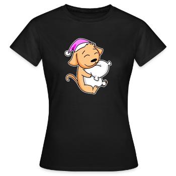 Dog Tired Sleeping Sleeping Girl - Women's T-Shirt - black - Front - AI Model Female 172 dark (172cm)