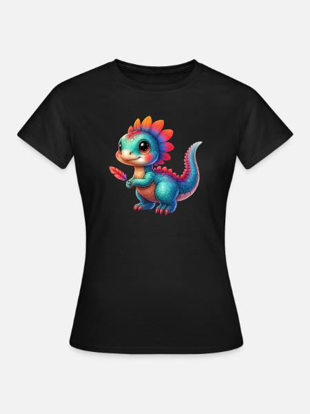Dinosaurier - Frauen T-Shirt - Schwarz