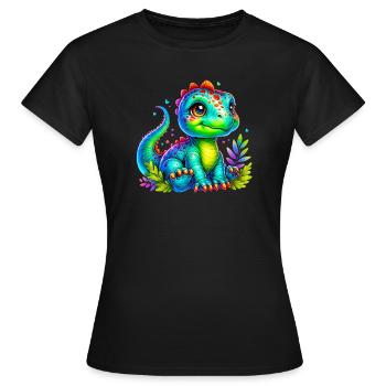 Dinosaure - T-shirt Femme - noir - Devant - AI Model Female 172 dark (172cm)