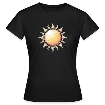 Rayonnant Sunburst Nature Design - T-shirt Femme - noir - Devant - AI Model Female 172 dark (172cm)
