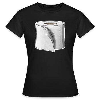 Papier hygiénique - T-shirt Femme - noir - Devant - AI Model Female 172 dark (172cm)