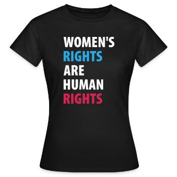 Women's Right Are Human Rights - Women's T-Shirt - black - Front - AI Model Female 172 dark (172cm)