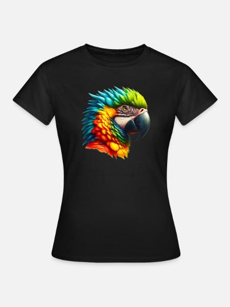 Papagei - Frauen T-Shirt - Schwarz