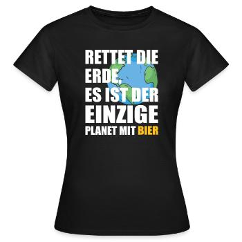 La bière sauve la planète - T-shirt Femme - noir - Devant - AI Model Female 172 dark (172cm)