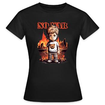 Pas de guerre ! - T-shirt Femme - noir - Devant - AI Model Female 172 dark (172cm)