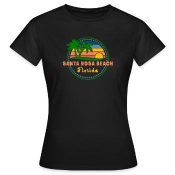 Plage de Santa Rosa - T-shirt Femme - noir - Devant - AI Model Female 172 dark (172cm)
