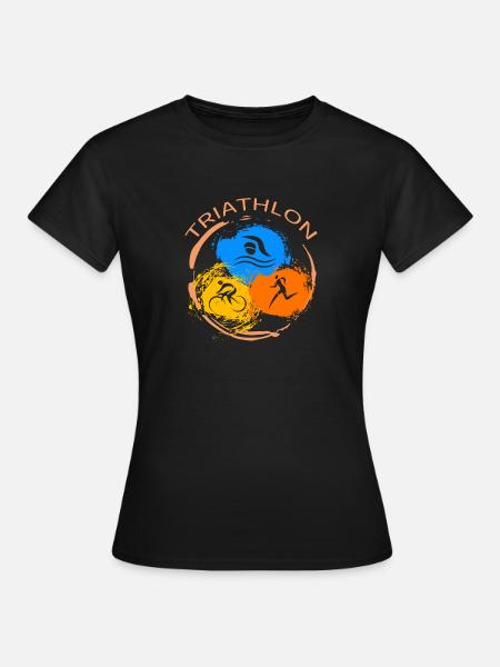 Triathlon - Frauen T-Shirt - Schwarz