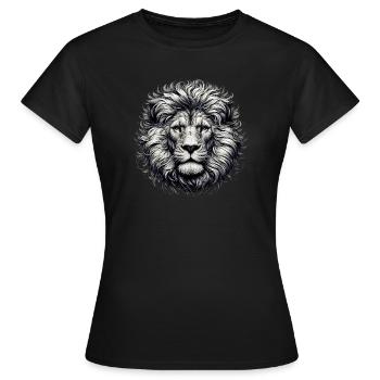 Lion - Women's T-Shirt - black - Front - AI Model Female 172 dark (172cm)