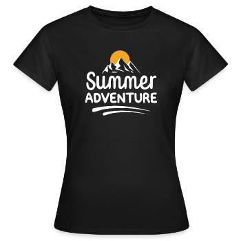 Sommer-Abenteuer - Frauen T-Shirt - Schwarz - Vorne - AI Model Female 172 dark (172cm)