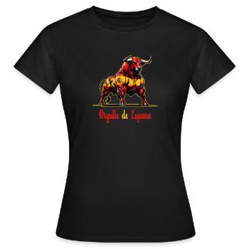 Der Stolz Spaniens Flagge Design - Frauen T-Shirt - Schwarz - Vorne - AI Model Female 172 dark (172cm)