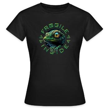 Frogile Inside - T-shirt Femme - noir - Devant - AI Model Female 172 dark (172cm)