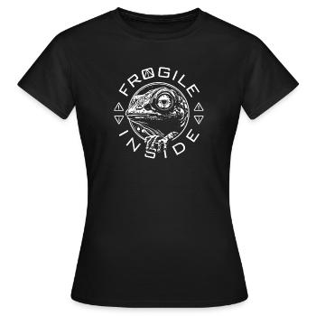 Frogile Inside - T-shirt Femme - noir - Devant - AI Model Female 172 dark (172cm)