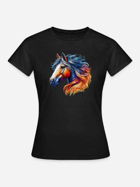 Pferd - Frauen T-Shirt - Schwarz