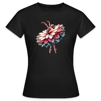 Balletttänzerin mit Tutu - Frauen T-Shirt - Schwarz - Vorne - AI Model Female 172 dark (172cm)