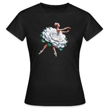Balletttänzerin mit Tutu - Frauen T-Shirt - Schwarz - Vorne - AI Model Female 172 dark (172cm)