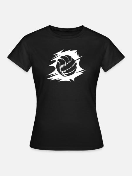 icône d’illustration de ballon de volley-ball abstrait - T-shirt Femme - noir